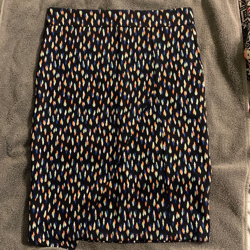Multi color pencil skirt